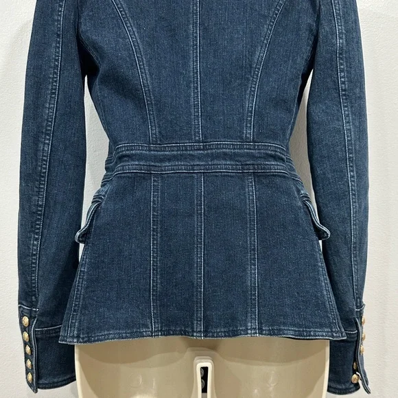 Like New! Authentic Balmain Denim Blazer - Picture 7 of 15